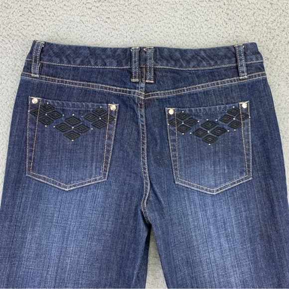 White House‎ Black Market Jeans Womens 8 (31x22) Blue Stretch Straight Cropped - Picture 2 of 5